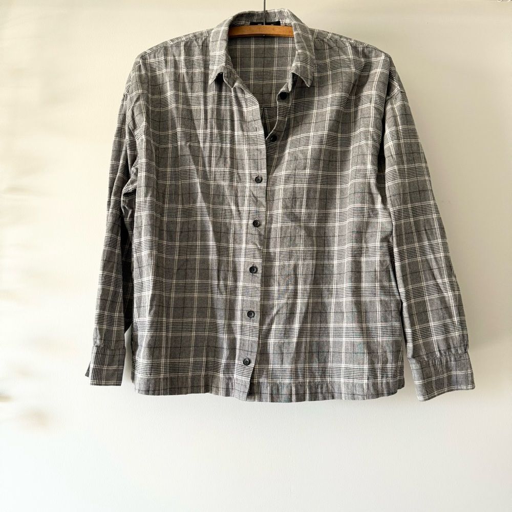 Madewell Plaid Westlake Shirt Button Up Gray S - Picture 4 of 8